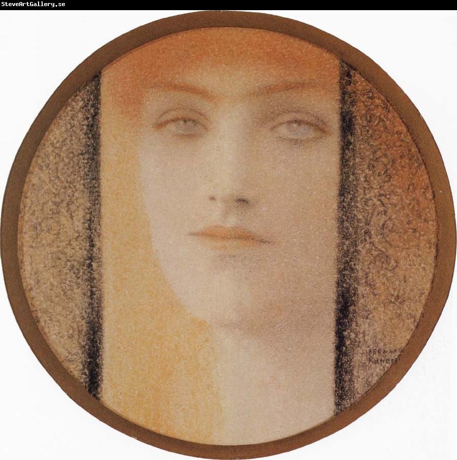 Fernand Khnopff Mask With a black curtain